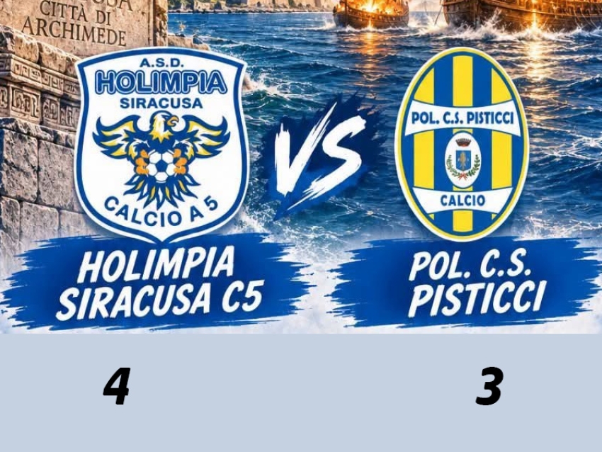 Pol CS Pisticci, stop a Siracusa: sfuma il bis dopo il derby, i gialloble cedono 4-3