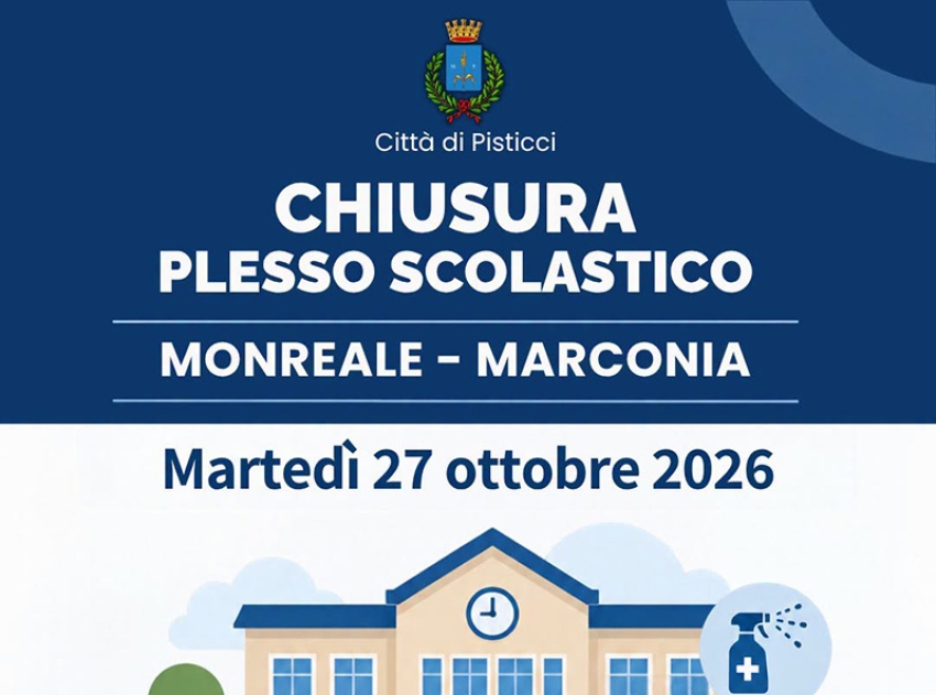 Domani aule vuote nel plesso scolastico Monreale a Marconia per derattizzazione e sanificazione