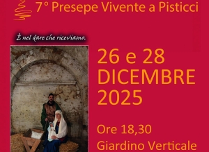 Il giardino verticale ospiterà la settima edizione del Presepe Vivente di Pisticci