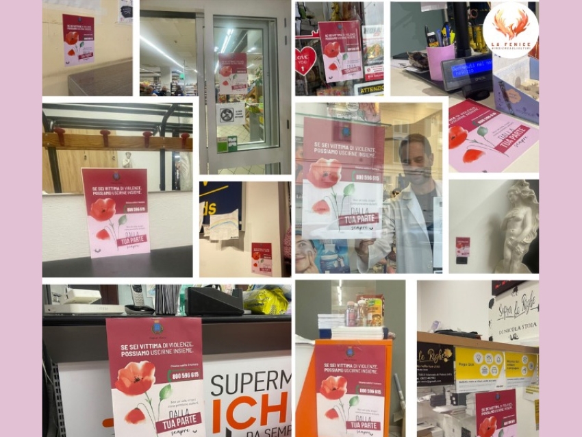 Violenza di genere, Pisticci rinnova la rete d'aiuto: l'Associazione La Fenice APS riporta nelle strade gli adesivi salvavita