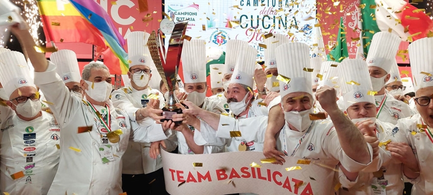 Il team Basilicata campione d&#039;Italia ai campionati della cucina italiana a Rimini