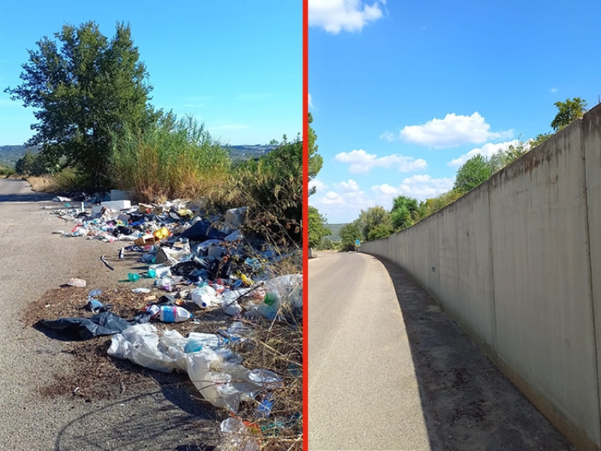 Pulizia straordinaria sulla Marconia-Destra Basento, appello al rispetto del territorio. Foto