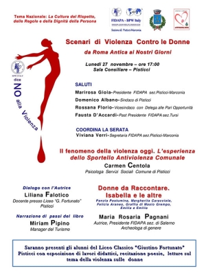 A Pisticci dibattito sul tema “Violenza sulle Donne” a cura della FIDAPA
