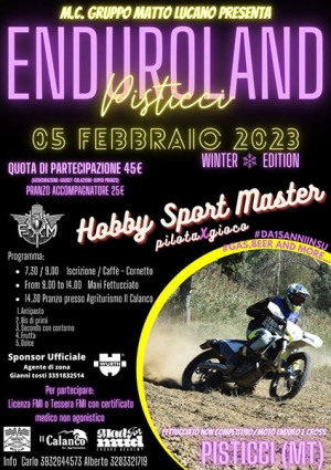 Domenica a Pisticci “Enduroland” organizzato dal motoclub Gruppo Matto Lucano