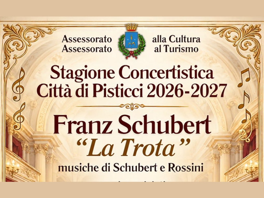 La grande musica protagonista della Stagione Concertistica 2026-2027: in scena La Trota di Franz Schubert