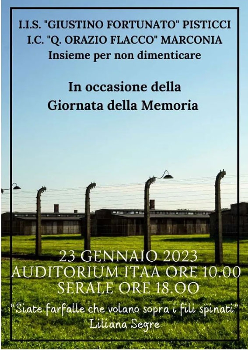 Le scuole di Pisticci e Marconia commemorano la “Giornata della Memoria”