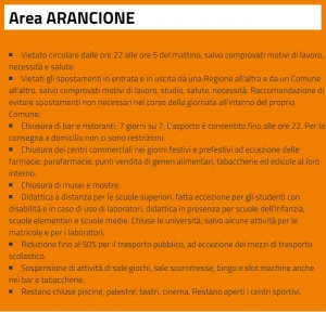 Coronavirus: da mercoledì la Basilicata diventa zona arancione. Tutte le misure restrittive e le FAQ