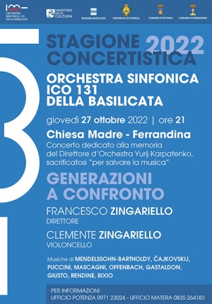 Orchestra ICO 131 e Clemente Zingariello in concerto a Ferrandina