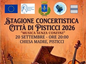 Prosegue la Stagione Concertistica Comunale "Città di Pisticci": domenica il concerto dell'Orchestra d'Archi del Conservatorio di Matera