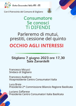 Incontro pubblico organizzato dal Centro Consumatori Italia Basilicata