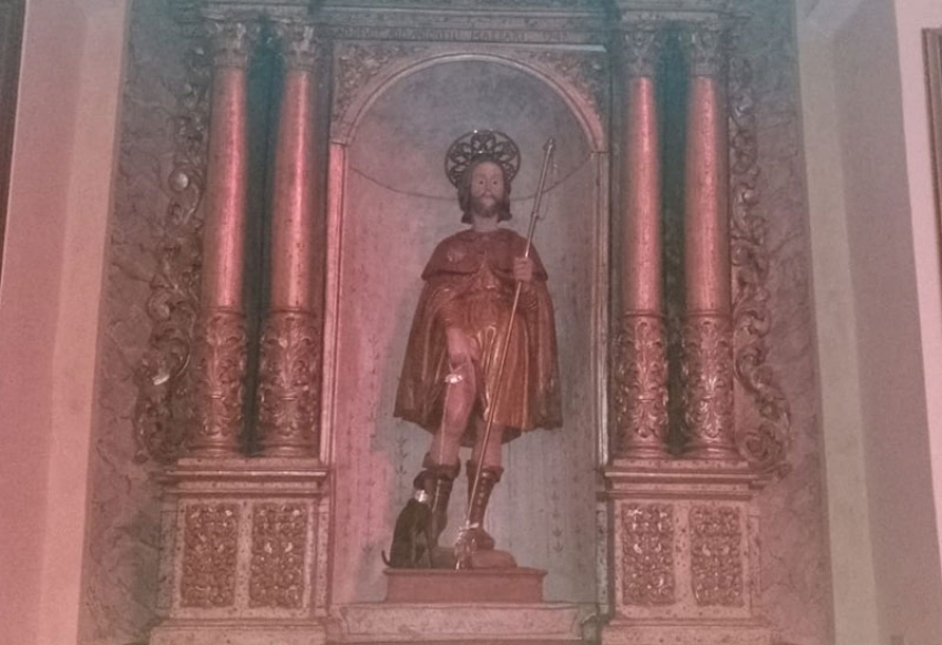 Restaurata la statua di San Rocco della Chiesa di Sant’Antonio