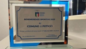 Pisticci premiata dal CONI per l’organizzazione delle Finali Nazionali del Trofeo Coni 2023
