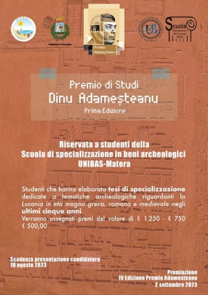 Prima edizione del Premio di Studi Dinu Adamesteanu