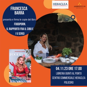 Francesca Barra presenta il suo ultimo libro “Foodporn”