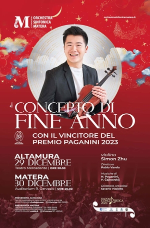 L’Orchestra Sinfonica e il premio Paganini 2023 Simon Zhu insieme per 2 grandi eventi