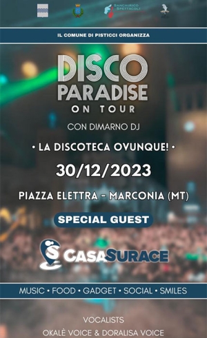 Il 30 dicembre a Marconia &quot;Disco Paradise on Tour&quot;