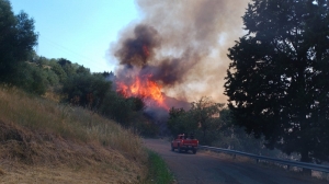 Incendio apparentemente sotto controllo, nel primo pomeriggio abitato a rischio. Il sindaco Albano: &#039;Situazione drammatica&#039;