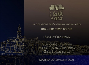 Premio “I Sassi d&#039;Oro 2021” a Giancarlo Giannini, Maria Grazia Cucinotta e Gina Lollobrigida