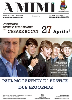 Il Teatro Festival Ferrandina, chiude con Cesare Bocci e “Paul McCarteney e i Beatles. Due leggende”